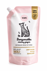 YOPE Naturalne Mydło w Płynie Bergamotka & Różowy Pieprz – Refill (Limitowana Edycja Zapachów)